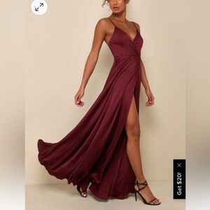 Burgundy maxi dress - Small